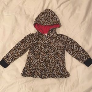 Leopard zip up hoodie size 24 months